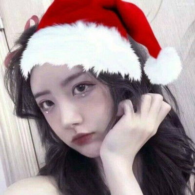 微信圣诞帽头像女生好看又可爱的圣诞节女头像2019