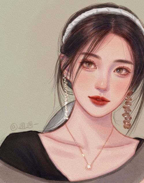 超好看小清新水彩手绘女生头像