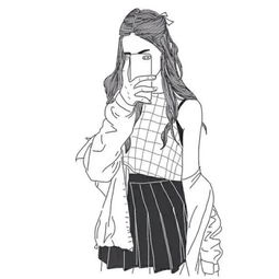 女头简单黑白