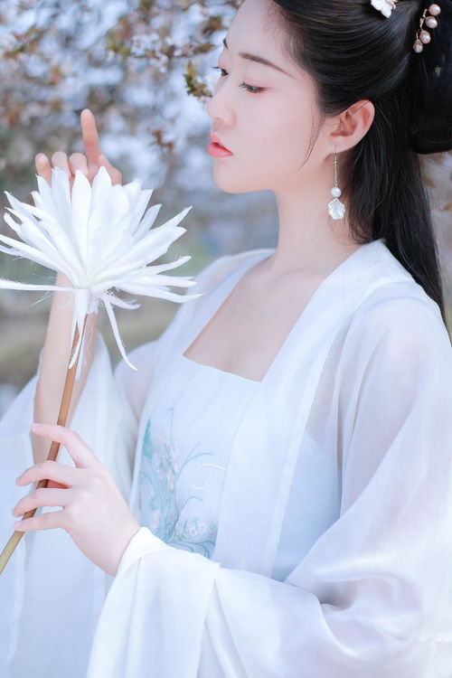 白衣古装美女清新脱俗古风摄影5