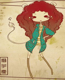 卡通女生头像星座狮子