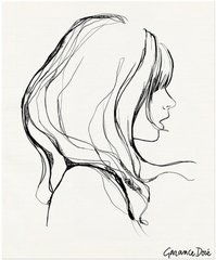 求动漫女生侧脸图
