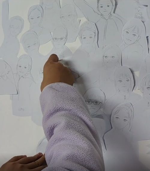 我们的西小六2班用时两个多月,龙游一小学女生画出全班毕业照