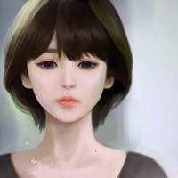 手绘现代女生头像唯美彩绘当代美女好看头像