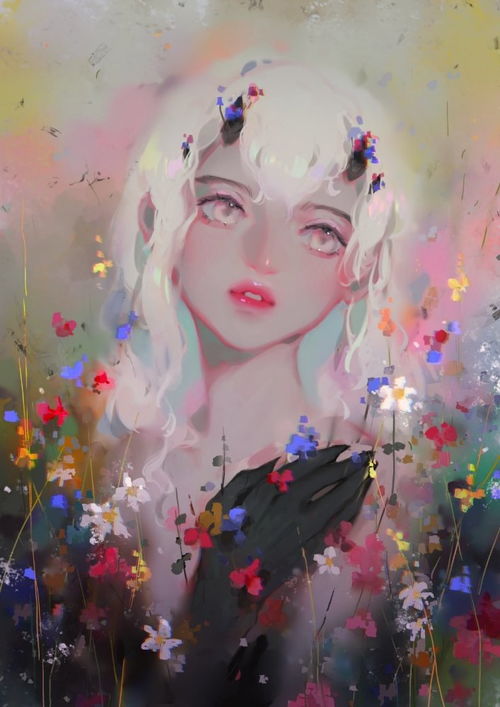 插画分享梦幻唯美画风,笔下少女自带仙气