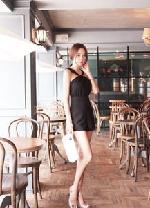 性感美模朴秀然黑色装扮个性写真模特美女美女图片