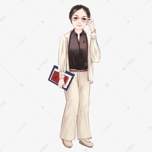 戴眼镜的职业白领女教师正装女老师素材图片免费下载千库网