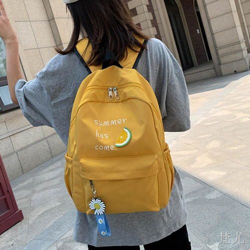 新款初中生书包女学生韩版中学生书包女简约百搭学院风防水双肩