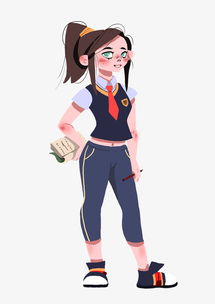 欧美女学生卡通手绘插画图片素材其他格式下载动漫人物大全