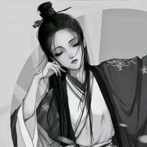 女生头像古风黑白女头像