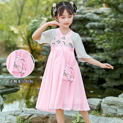 女童夏季新款古装汉服大儿童超仙襦裙小女孩中国风夏装连衣裙子