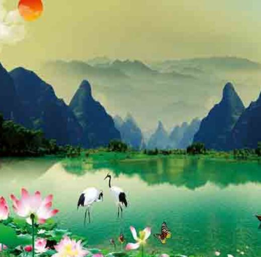 头像,风景如画,仙鹤朝阳,最吉利招财的微信头像