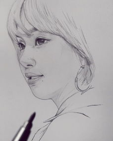 速写,把少女们画的美翻天