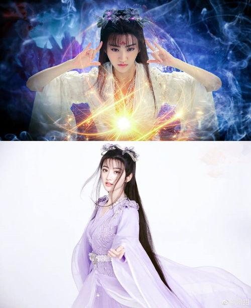 景甜火王女儿身的两造型气质骤减,不如束发佩剑的公子装亮眼