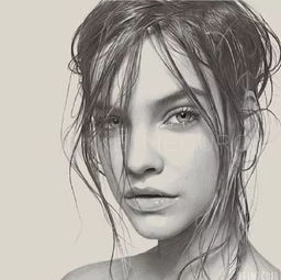 细腻又美丽的素描头像,充满了故事感