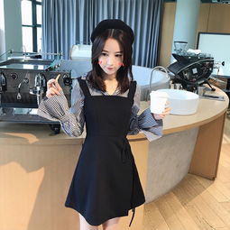 2018春装新款时髦春季小清新港风衬衫省心搭配裙子两件套装女时尚nc3355