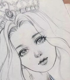 素描卡通图片头像女生头像图片