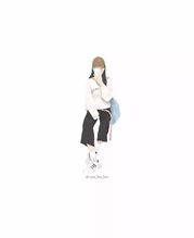 淡雅清新的美少女服装插画,是你喜欢的配色吗