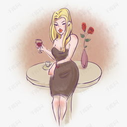 欧美风性感美女卡通插画素材图片免费下载高清psd千库网图片编号11364915