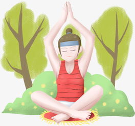 手绘健身瑜伽插画图片素材其他格式下载动漫人物大全