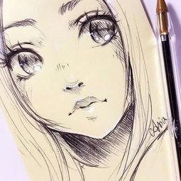 90后美女的小清新二次元动漫手绘,不能错过