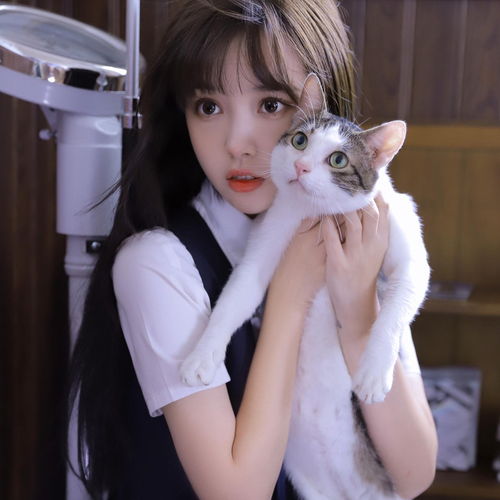 头像甜系抱猫女头像2