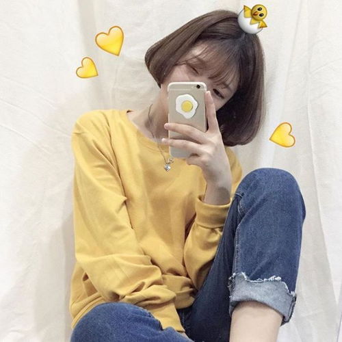 女生头像手机遮脸
