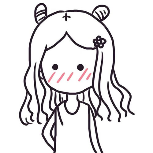 萌妞妞线条画图片