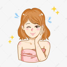 手绘美容托脸女孩插画素材图片免费下载千库网
