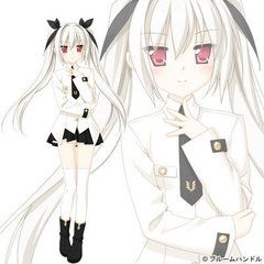 求动漫人物是银发血瞳的美少女和美少年