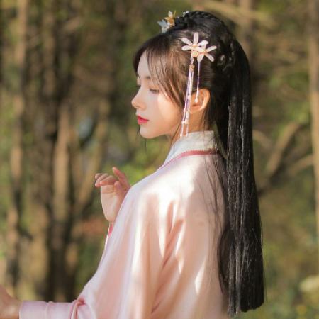 唯美古风真人女生头像,甜美温柔长发美女