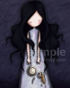 有没有suzannewoolcott的长发女孩插画图片谢谢