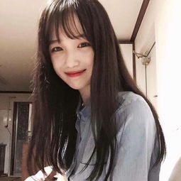 中长发,可爱刘海