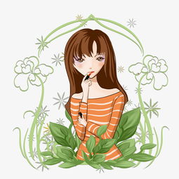 欧美风涂口红的小女孩图片素材其他格式下载动漫人物大全