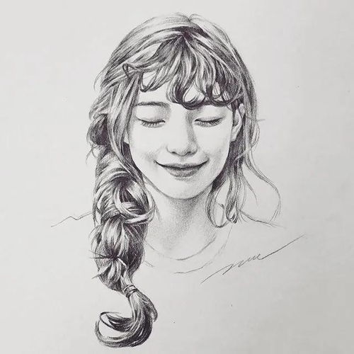速写女生头像,韩国插画师gogoillust的作品欣赏
