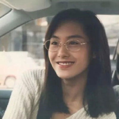 80年代复古港风侧颜美女头像