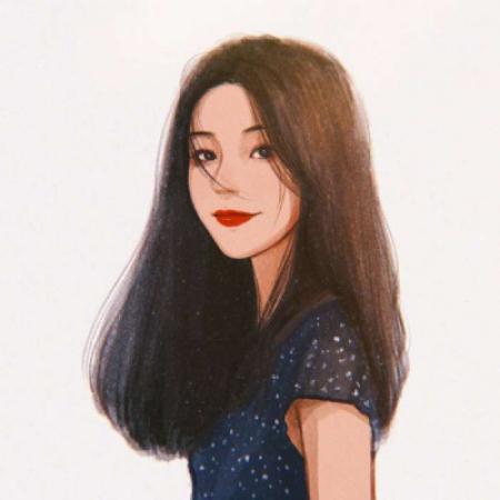 手绘插画小清新头像女头像