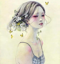 岛国女画师笔下的美女,美丽细腻忧伤情欲邪魅......