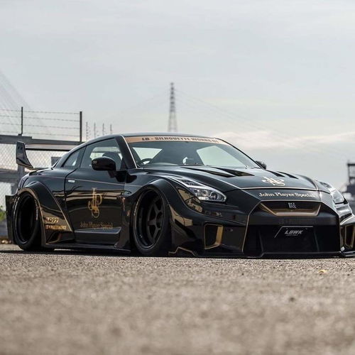 jps涂装的宽体nissangtr,战神之姿,霸气外露