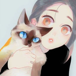 二次元萌宠头像你喜欢高冷的小猫咪,还是乖巧的小绵羊