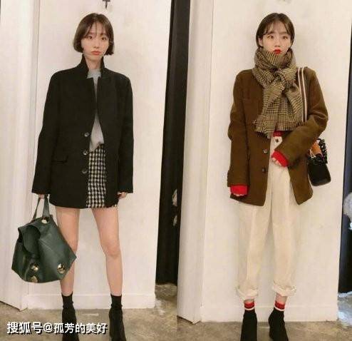 高个子短发女人的穿搭这18套搭配耐看又时尚,造型不单调