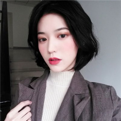 韩国短发复古美女头像精选2018我就短发咋地