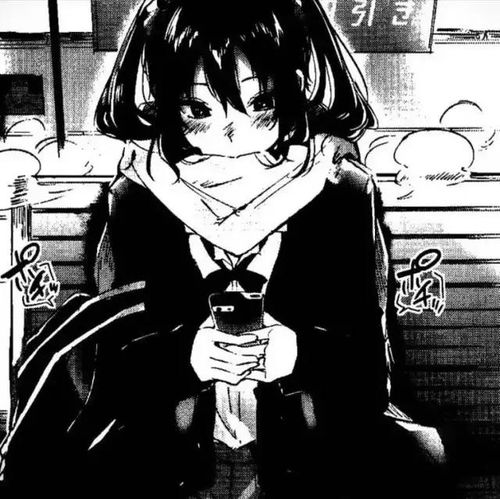 伤感动漫女头︱丧系黑白动漫女生头像