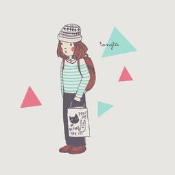 分享一组清新治愈的甜美女生手绘彩铅插画作品