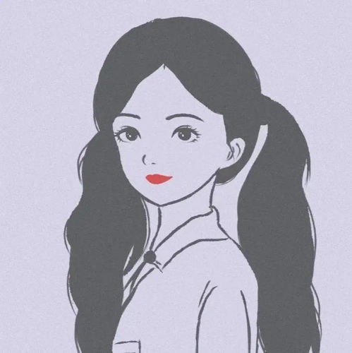 头像女生口罩卡通图片情侣头像
