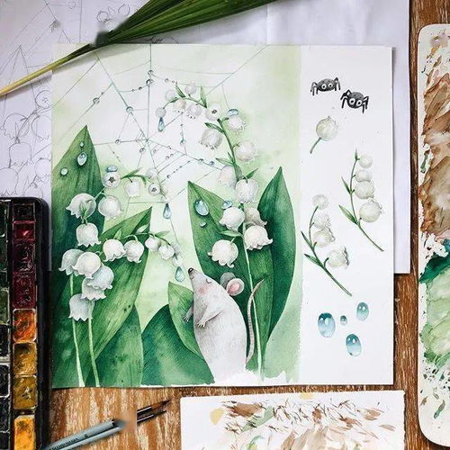 好看的小清新治愈系手绘插画