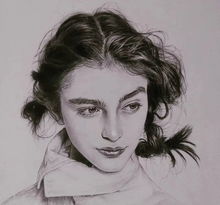美女素描,美的发光
