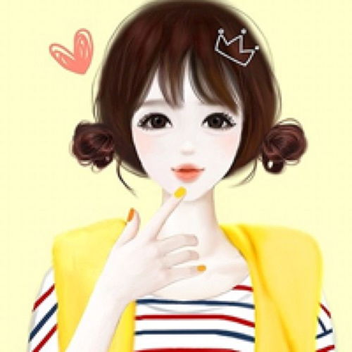 彩绘插画女生头像图片硬派