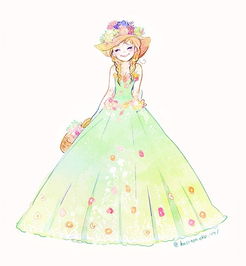 小女孩头像女生唯美漂亮清新插画