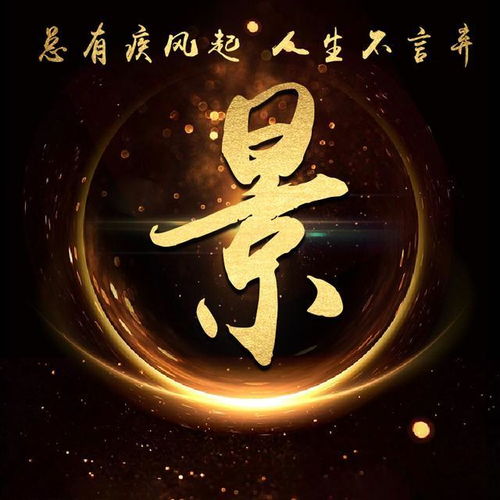 超炫金色霸气励志姓氏微信头像总有疾风起,人生不言弃